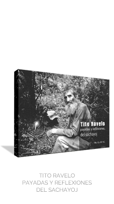 El siguiente libro en la serie -el que aquí presentamos- es Tito Ravelo, payadas y reflexiones del sachayoj. Don Tito Ravelo (1916-2004) fue un campesino activo, nacido y criado en el monte, gaucho criollo, hombre de a caballo y hacha, domador, artesano, bailarín, sabedor de remedios y canciones, de formas de ver el mundo a través de sus potencias invisibles; y, finalmente, relator de un libro, el Martín Fierro de José Hernández, el cual recita y comenta.